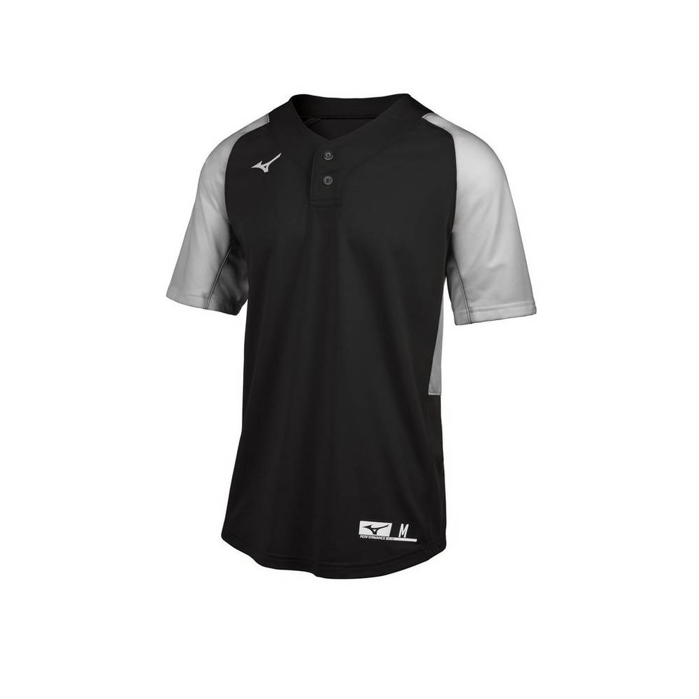 Jerseys Mizuno Aerolite 2-Button Hombre Negras/Gris España UBAF-90638